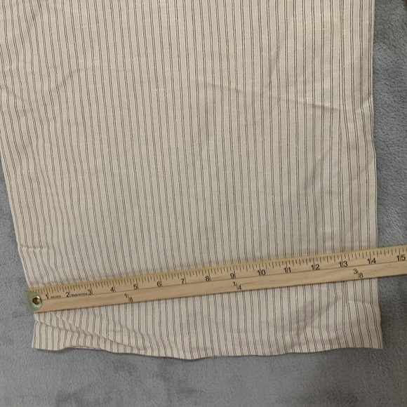 Lane Bryant Cream Striped Wide Leg Pants - Picture 5 of 9